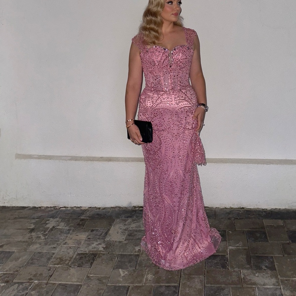 Elegant Pink Evening Gown
